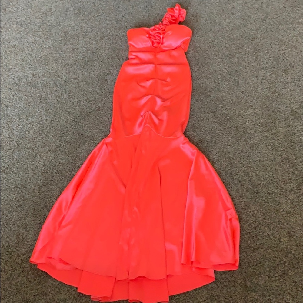Coral prom dress